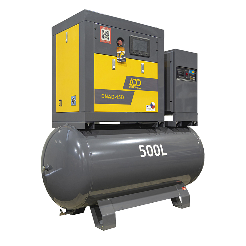 Винтовой комбинированный компрессор DNAD-15D | 505 кг | 15 кВт